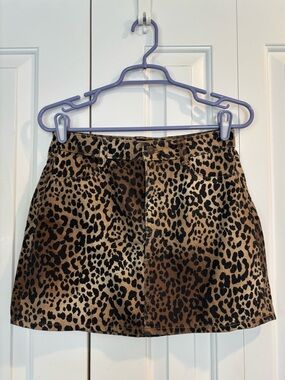 Girls Cheetah Print Mini Skirt | Size 16